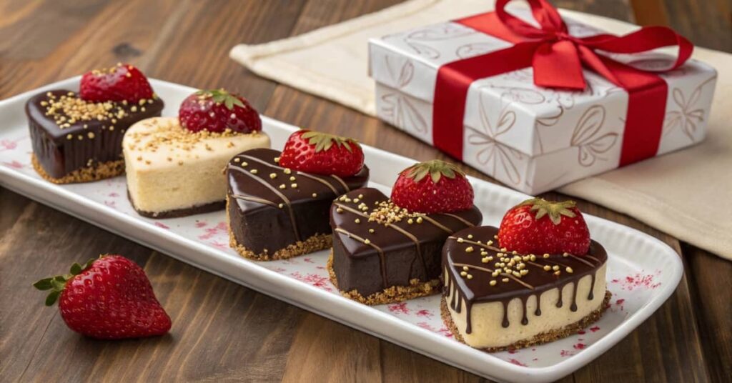 Mini Heart Shaped Cakes With Creative Decorations