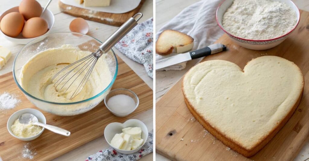 Step By Step Process Of Making A Heart Shaped Cake