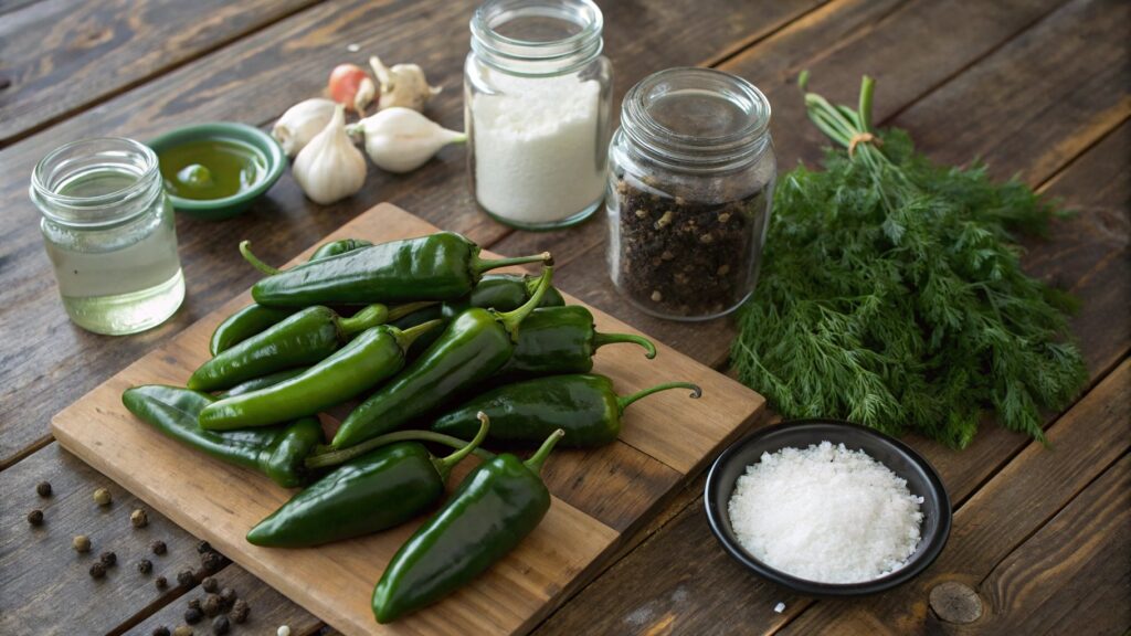 Pickled serrano peppers