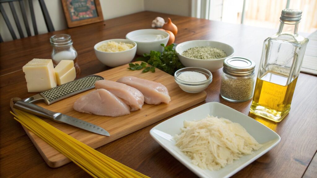 Garlic Parmesan Chicken Pasta