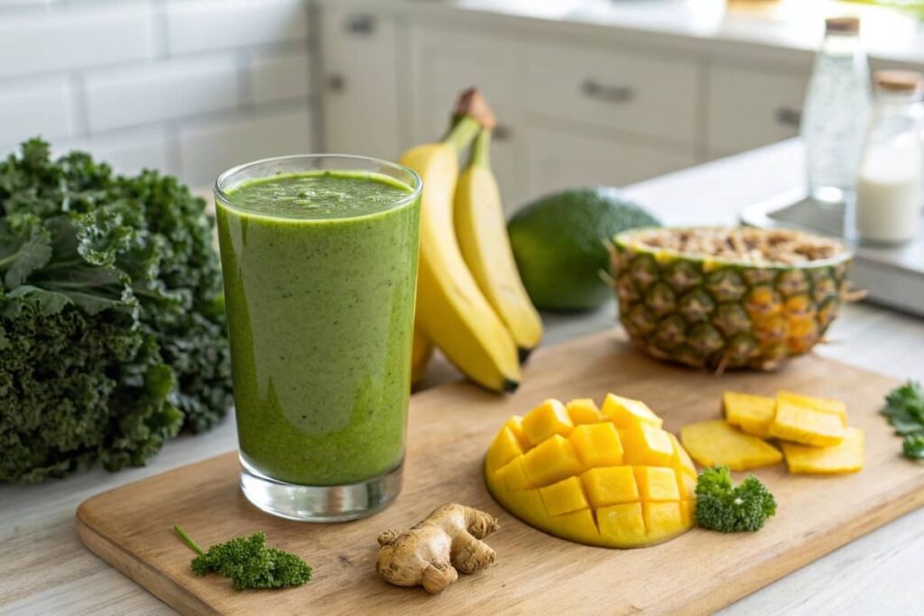 Green Detox Smoothie With Fresh Ingredients how often drink green detox smoothie