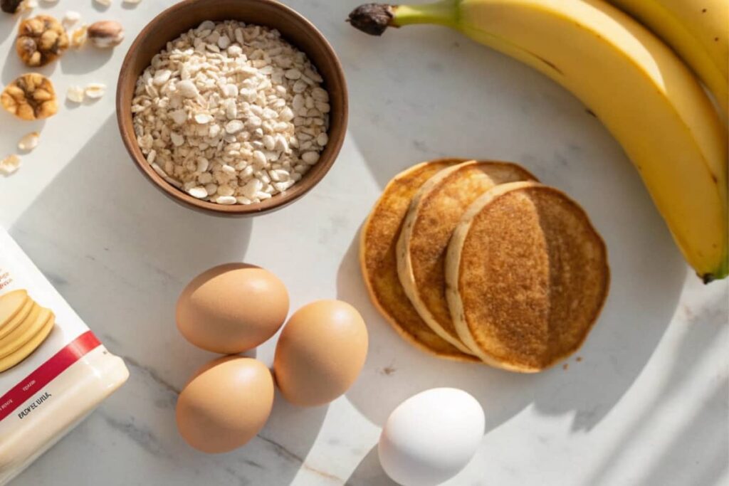 Ingredients For Premier Protein Pancakes On A Counter