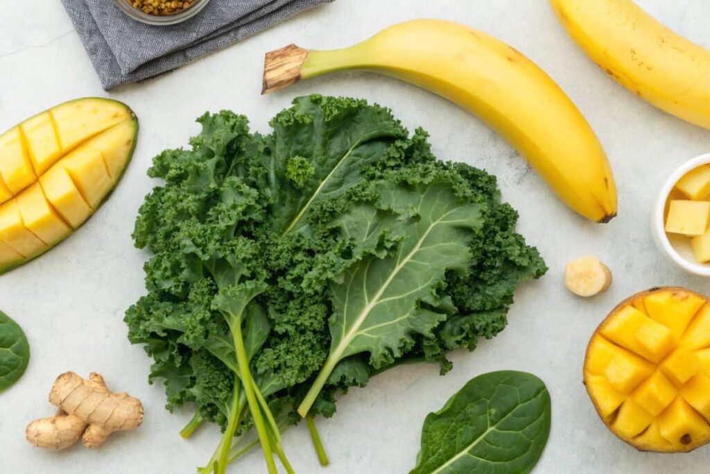 Ingredients Of Detox Island Green Smoothie With Calorie Labels, How many calories are in a Detox Island Green Smoothie