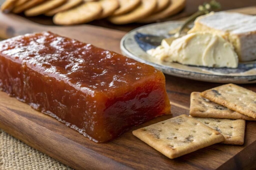 Quince Paste With Crackers And Cheese.